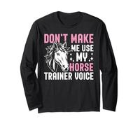 Horse Trainer Voce Divertente Equitazione Equestre Amanti Maglia a Manica