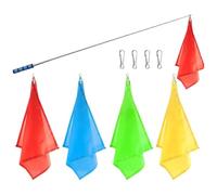 Horse Training Flag - 4 Pieces Lightweight With Telescopic Flagpole