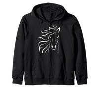 Horse Whisperer Design del Pony Bianco Felpa con Cappuccio