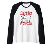 Horse Whisperer L'ANIMA di Un Cavallo Progettato da Pony Maglia con Maniche Raglan