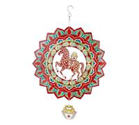 Horse Wind Chimes - Stainless Steel Material 29.4cm Size, Wind Spinner Decor, Elegant Motion | Artistic Design Chinese New Year, Garden Hanging Art For Patio, Lawn, Yard, Home, Holiday