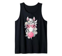 Horse with Pink Bandana and Bubble Gum Graphic Canotta