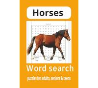 Horse word search puzzle book: Word Searches With Easy To Read Print About Horses, Horseback,Riding, Horseracing and more|6x9 inches,110 pages|50+ puzzles.