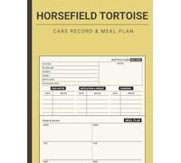 Horsefield Tortoise: Care Record & Meal Planner Book