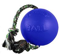 Horsemen's Pride Jolly Pets, Romp-n-Roll, Giocattolo per Cani con Corda e Palla, 15,2 cm, Medium, Colore Blu