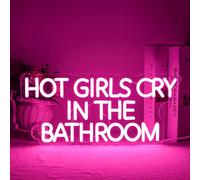 Horseneon Insegna al neon con scritta "Hot Girls Cry In The Bath", luce dimmerabile per camera da letto, feste, bar e decorazione artistica