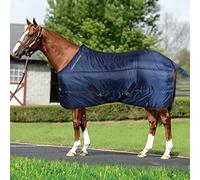 Horses, Coperta da Box Essential 250gr-145 - BLU/BORDEAUX-162-162 cm, Ottima Fattura, Utile per Proteggere Il Cavallo dagli Sbalzi di Temperatura