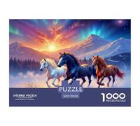 Horses Galloping Snow Pezzi Adattamento Sicuro Scelta Regalo Perfetta Per Compleanni, Anniversari E Occasioni Speciali 70x50cm/1000pcs