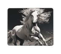 Horses Galloping Under The Moon Tappetino Scrivania Piccolo Mouse Pad Morbido Tappetino per Mouse for Gaming Computer Accessori Scrivania 25X30Cm
