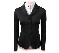 Horses Giacca Gara Donna Evelyn, Giacca da Concorso, Tessuto Tecnico, Ottima vestibilità, Elegante e Leggera, Confortevole, Ideale per Gara (38, Blu)