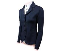 Horses Giacca Gara Donna Evelyn, Giacca da Concorso, Tessuto Tecnico, Ottima vestibilità, Elegante e Leggera, Confortevole, Ideale per Gara (42, Blu)