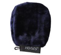 Horses Guanto Grooming Teddy, Accessori per la Cura del Cavallo, Resistenti, Ergonomici e Sicuri (Blu, Unica)