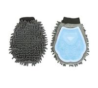 Horses Guanto Grooming Tool, Accessori per la Cura del Cavallo, Resistenti, Ergonomici e Sicuri (Grigio/Azzurro)