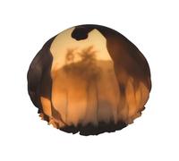 Horses in Love, cuffia da doccia per donne e uomini, grande, riutilizzabile, a doppio strato, impermeabile, con fascia elastica, per tutte le acconciature, adatta ai viaggi