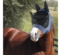 Horses Maschera Antimosche Lycra con Rete Lunga per Occhi, Leggera e Traspirante, Non Ostacola Il Campo Visivo del Cavallo, Protezione di Occhi e Orecchie