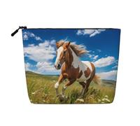Horses on the Prairie Borsa da toilette e cosmetici da donna, borsa unisex per articoli da toeletta, borsa per la cura personale