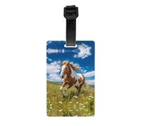Horses on the Prairie Cartella rimovibile, Etichetta per la privacy della sacca da golf, Borsa scolastica per bambini, Etichetta per borsa sportiva, Etichetta per bagagli da viaggio