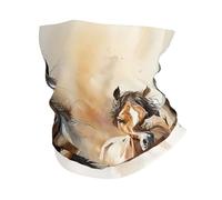 Horses Runing Western Art Watercolor Uomo Donna Scaldacollo Elastico Copricollo Multifunzione Collo Ghetta per Bici Running Sport Invernale