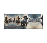 Horses Running Wild in The River Keyboard Mouse Pad (30,5 x 80 cm), adatto per computer, console, ufficio, giochi, studio, tastiera extra large tappetino da scrivania