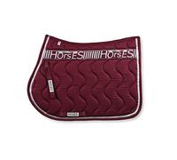 Horses Sottosella Gloss, dal Design 100% Italiano, Perfetto per Ogni Cavaliere. Ideale per Maneggi e Privati, Diverse Specialità. Stile e Funzionalità per Ogni Occasione, Bordeaux, Taglia Full