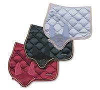 Horses Sottosella Salto+Cuffia Estelle, Morbido e Resistente, Indispensabile per Proteggere Il Cavallo da Traumi e Shock Eccessivi, Sobrio ed Elegante (COB, Nero)