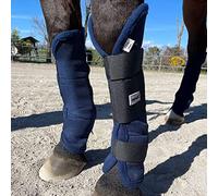 Horses Stichiere Antimosche Fly Stop Blu Pony, Set Protezioni da Equitazione per Cavallo, Morbido e Resistente, Massima Protezione da Traumi e Fiaccature