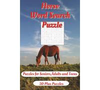 Horses Word Search Puzzle Book: Horses Word Search Book for Adults with Easy-to-Read Print about all things equestrian for Relaxation and Stress ... Gift for Horse lovers and lovers of puzzles.