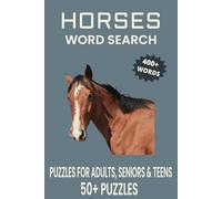Horses Word Search Puzzle Book.: Word Searches with Easy to Read Print about Horses, Famous Horses, Equestrian Sports and More | 6x9 inches, 110 pages ... Gift for Vacations, Holidays and Free Times.