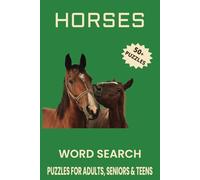Horses Word Search Puzzle Book: Word Searches with Easy to Read Print about Horses, Horse Breeds, Famous Horses and More | 6x9 inches, 110 pages | 50+ ... Gift for Vacations, Holidays and Free Times.