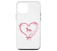 Horseshoe Bow Coquette Heart Horse Mom Girl Horseback Riding Custodia per iPhone 12 mini