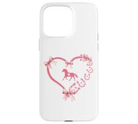 Horseshoe Bow Coquette Heart Horse Mom Girl Horseback Riding Custodia per iPhone 15 Pro Max