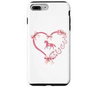 Horseshoe Bow Coquette Heart Horse Mom Girl Horseback Riding Custodia per iPhone 7 Plus/8 Plus