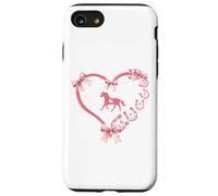 Horseshoe Bow Coquette Heart Horse Mom Girl Horseback Riding Custodia per iPhone SE (2020) / 7/8