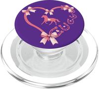 Horseshoe Bow Coquette Heart Horse Mom Girl Horseback Riding PopSockets PopGrip per MagSafe