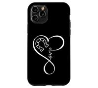 Horseshoe Heart Love Cute Equestrian Art for Horse Mom Girls Custodia per iPhone 11 Pro