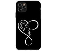 Horseshoe Heart Love Cute Equestrian Art for Horse Mom Girls Custodia per iPhone 11 Pro Max