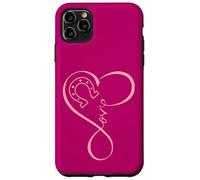 Horseshoe Heart Love Equestrian Funny for Horse Girls Mom Custodia per iPhone 11 Pro Max