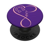 Horseshoe Heart Love Equestrian Funny for Horse Girls Mom PopSockets PopGrip Adesivo