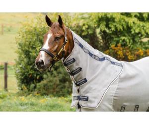 Horseware Ireland Rambo® Protector Neck Cover, Silver/Navy & White & Beige - XL