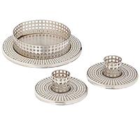Hortense B Hewitt vintage Pearl Candle Stands, set di 3