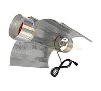 HORTOSOL Riflettore Cooltube 200mm x 690mm 8" per lampade E40 HPS MH con 4m cavo IEC