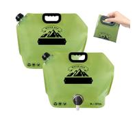 Horuili® Sacche d'acqua pieghevoli, serbatoi d'acqua, 2 pezzi da 8L portabili e ripiegabili, potabile riutilizzabile con coperchio ermetico, adatto per escursioni, campeggio