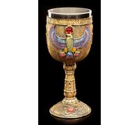 Horus Calice - Egiziano Dio - Decorazione Egitto Figura Vino Vetro