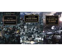 Horus Heresy 3 book set. Horus rising, False Gods and Galaxy in Flames