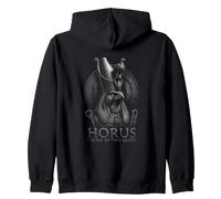 Horus Re di Due Terre Faraone Egiziano Felpa con Cappuccio