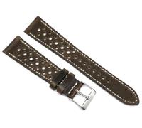 Horween Dublin Racing - Cinturino per orologio da polso, 20 mm, marrone scuro, made in Germany