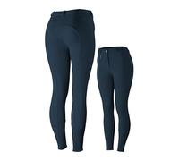 Horze Active Pantaloni da Equitazione da Donna, con Seduta Completa in Silicone, Donna, Peacoat Blu Scuro., 26