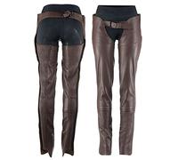 HORZE Blake Ghette Intere in Pelle, Marrone, M