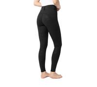 HORZE Dea Gambali da Equitazione da Donna, Pantaloni da Equitazione con Seduta Completa, Passanti per la Cintura e Tasca per Il Cellulare, Nero, 34