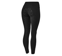 HORZE Gillian Leggins Full Seat a Compressione da Donna, Nero, 34